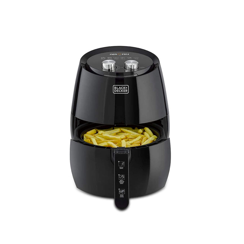 Black & Decker 4.5L Rapid Air Convection Manual Aerofry Airfryer, Black Black & Decker 4.5L Rapid Air Convection Manual Aerofry Airfryer, Black