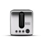 BLACK+DECKER Toaster, 2-Slice, 1050W, Stainless Steel, Dual-Side Heating, 6 Browning Levels, Defrost, Reheat, Cancel Functions, Wide 36mm Slots, Removable Crumb Tray, Sleek...